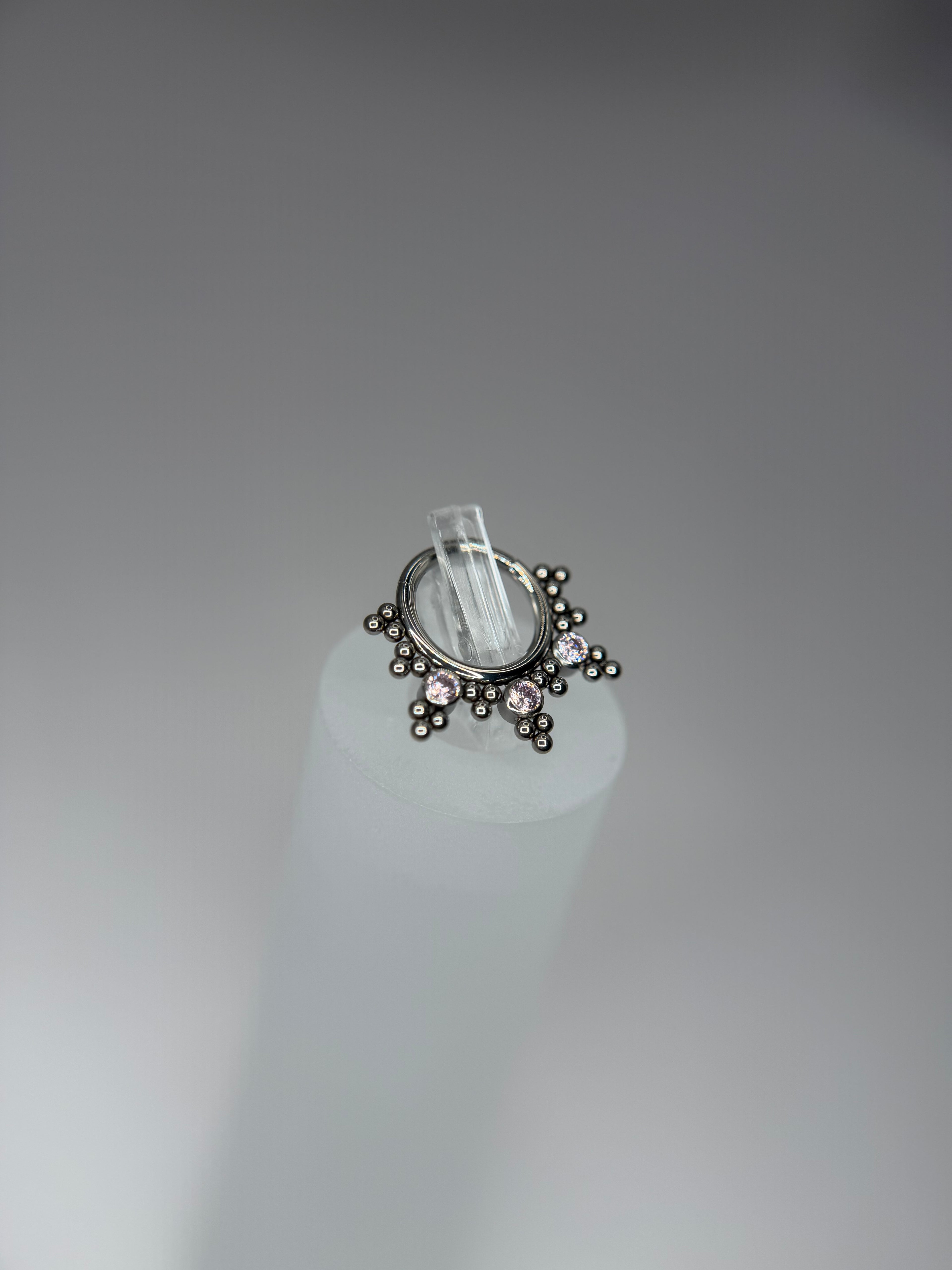 Argola clicker segmento indiano rosa