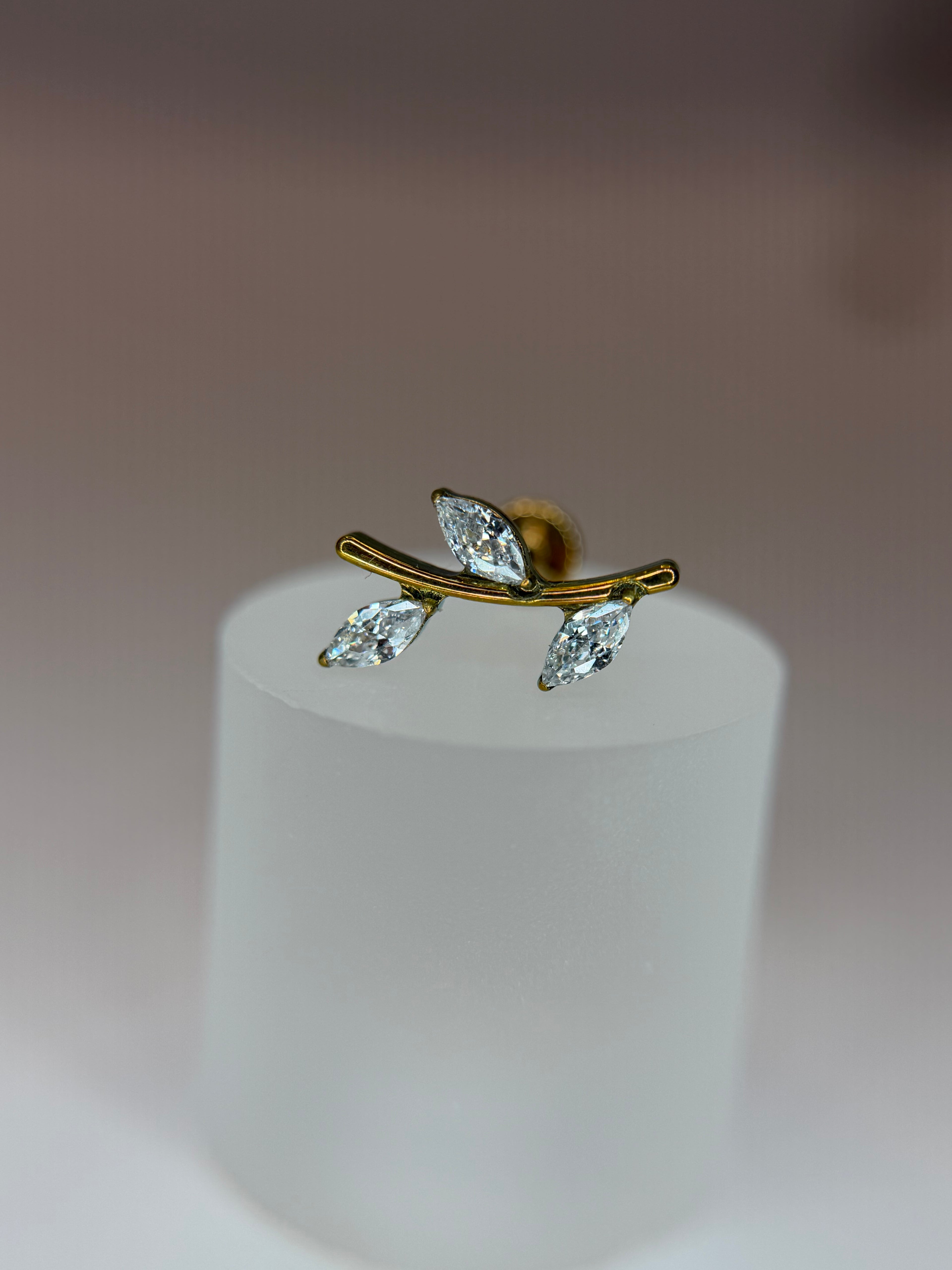 Labret Titânio Cluster galhos
