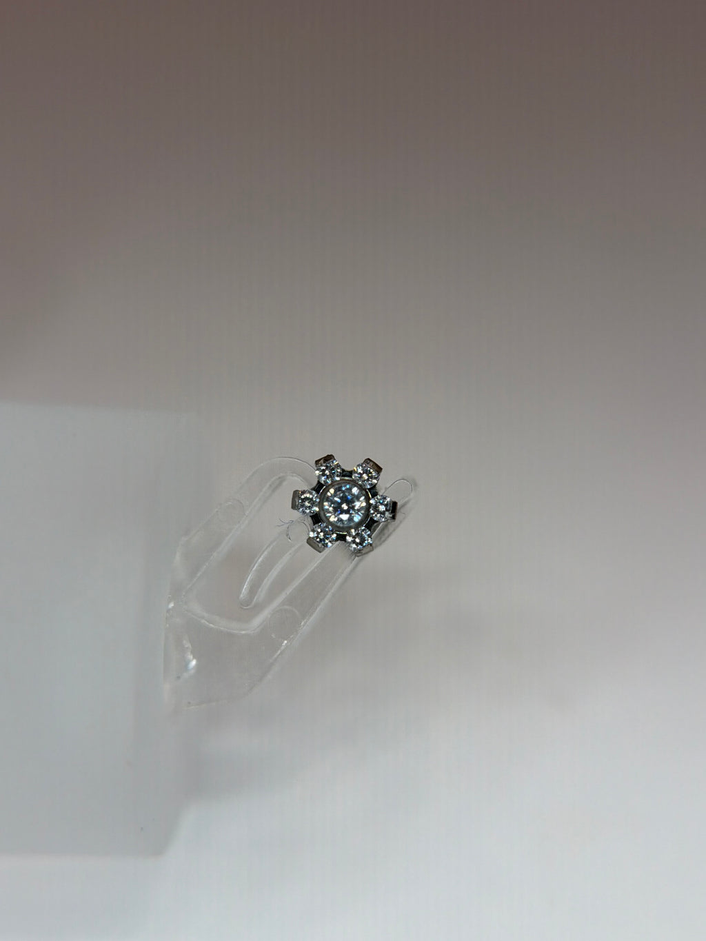 Labret flor pedras cravejado