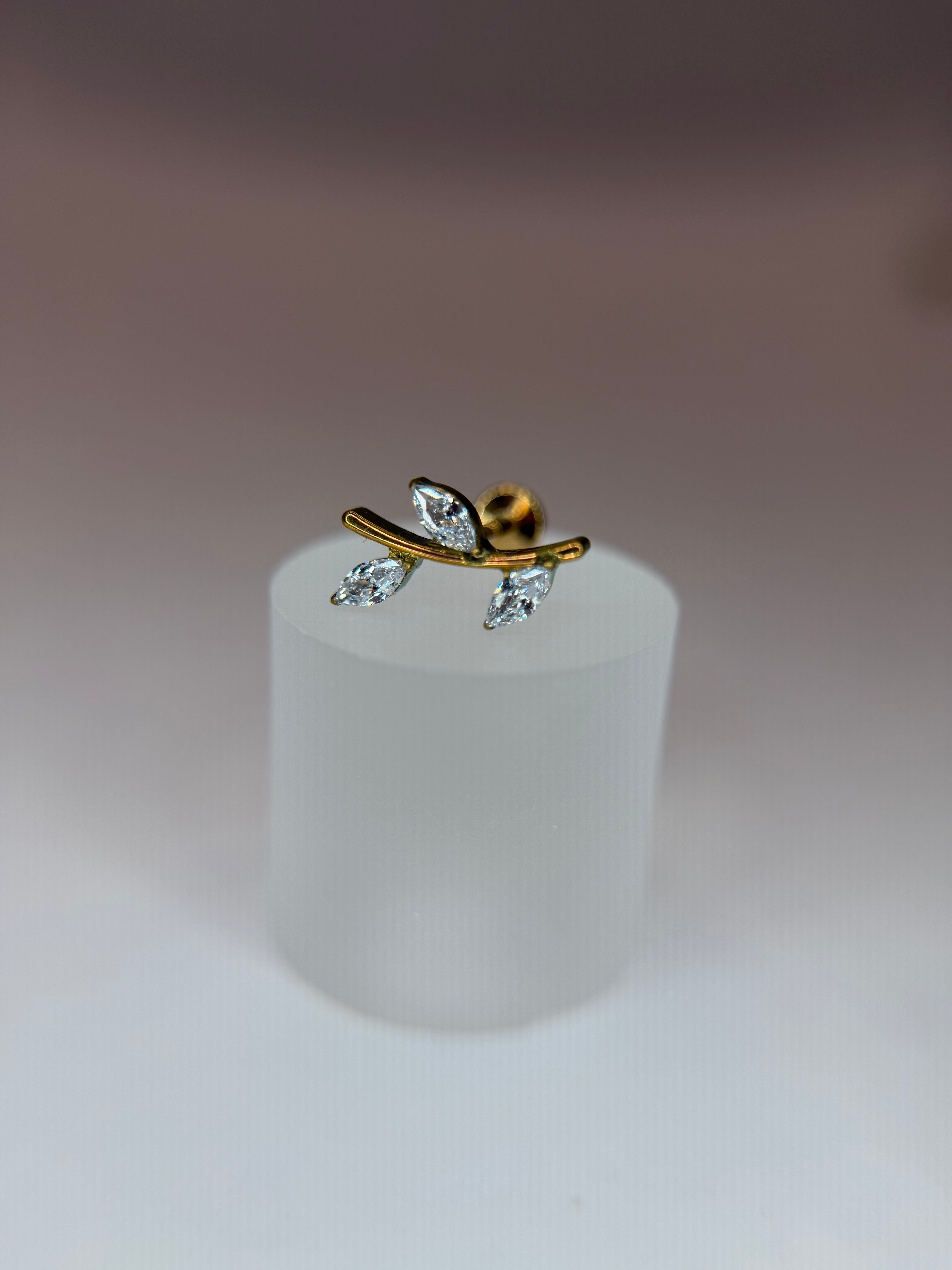 Labret Titânio Cluster galhos