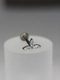 Labret Titanio Trio cristal
