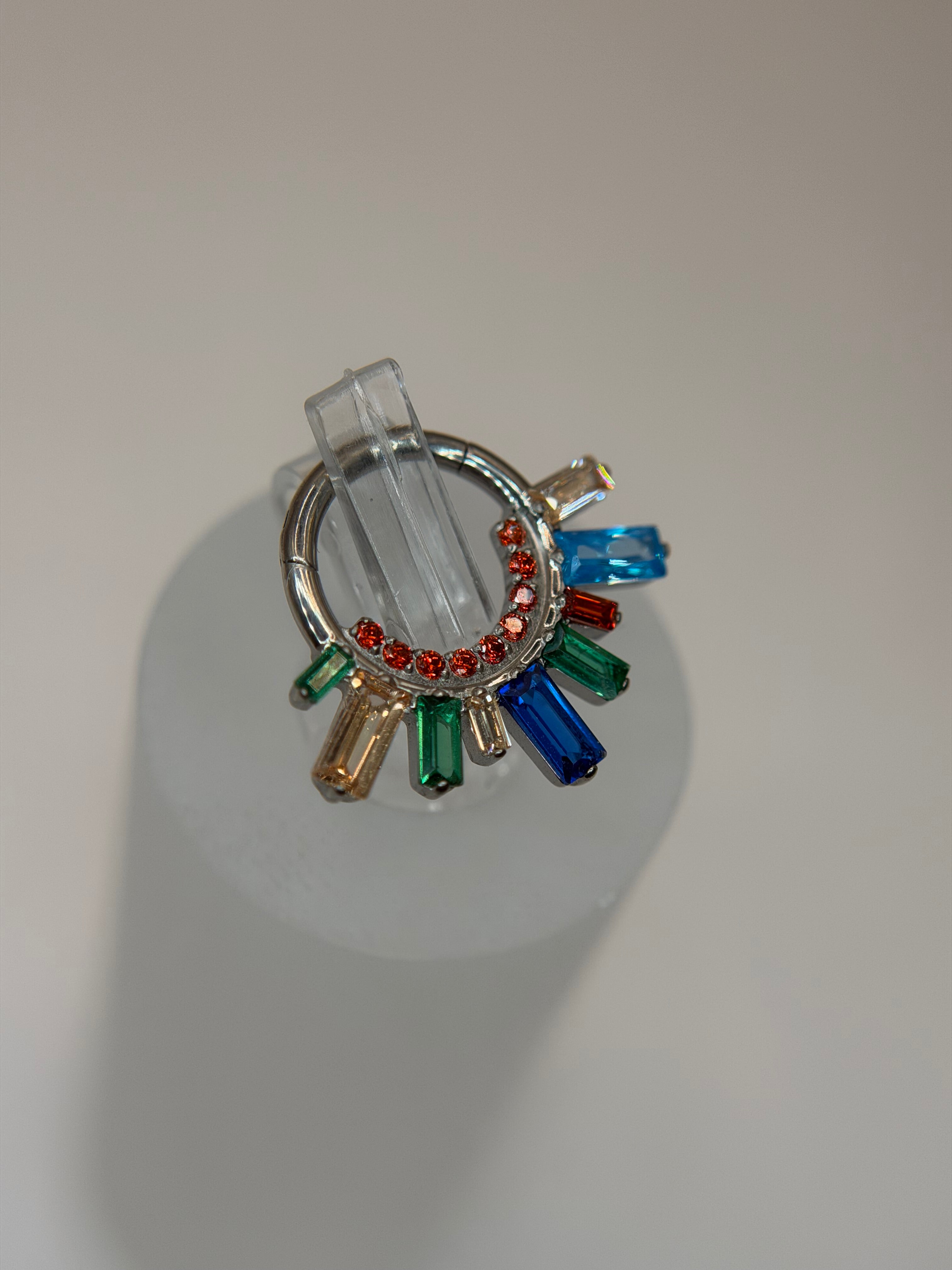 Argola clicker Aurora Azul