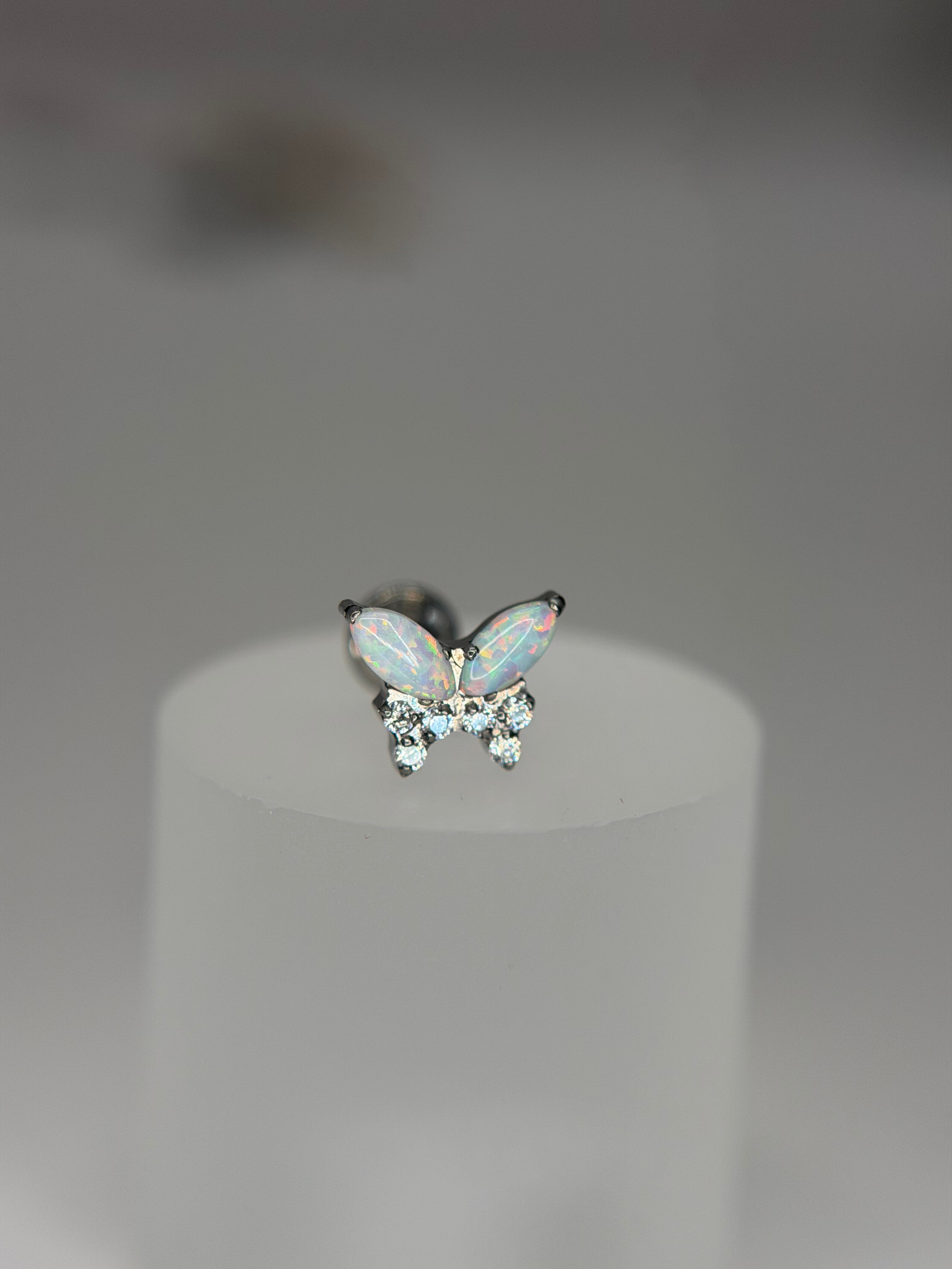 Labret  Titânio Borboleta opalla