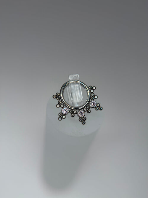 Argola clicker segmento indiano rosa