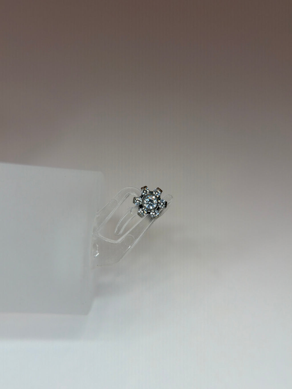 Labret flor pedras cravejado