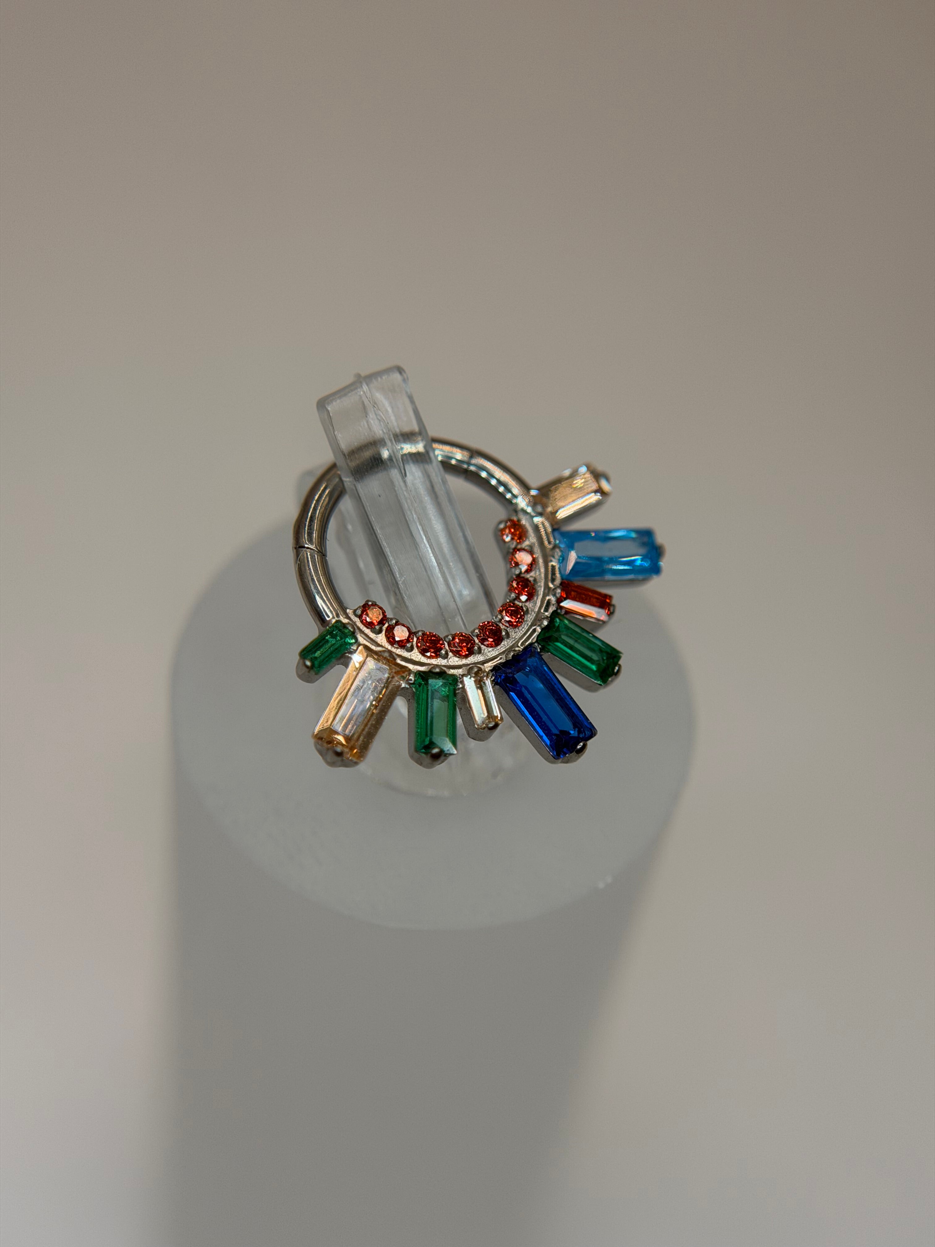 Argola clicker Aurora Azul